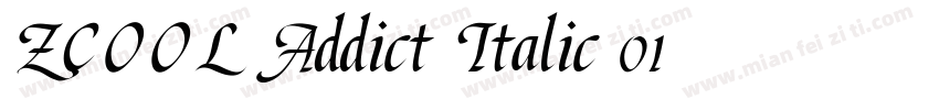 ZCOOL Addict Italic 01英文字体   开源字体字体转换